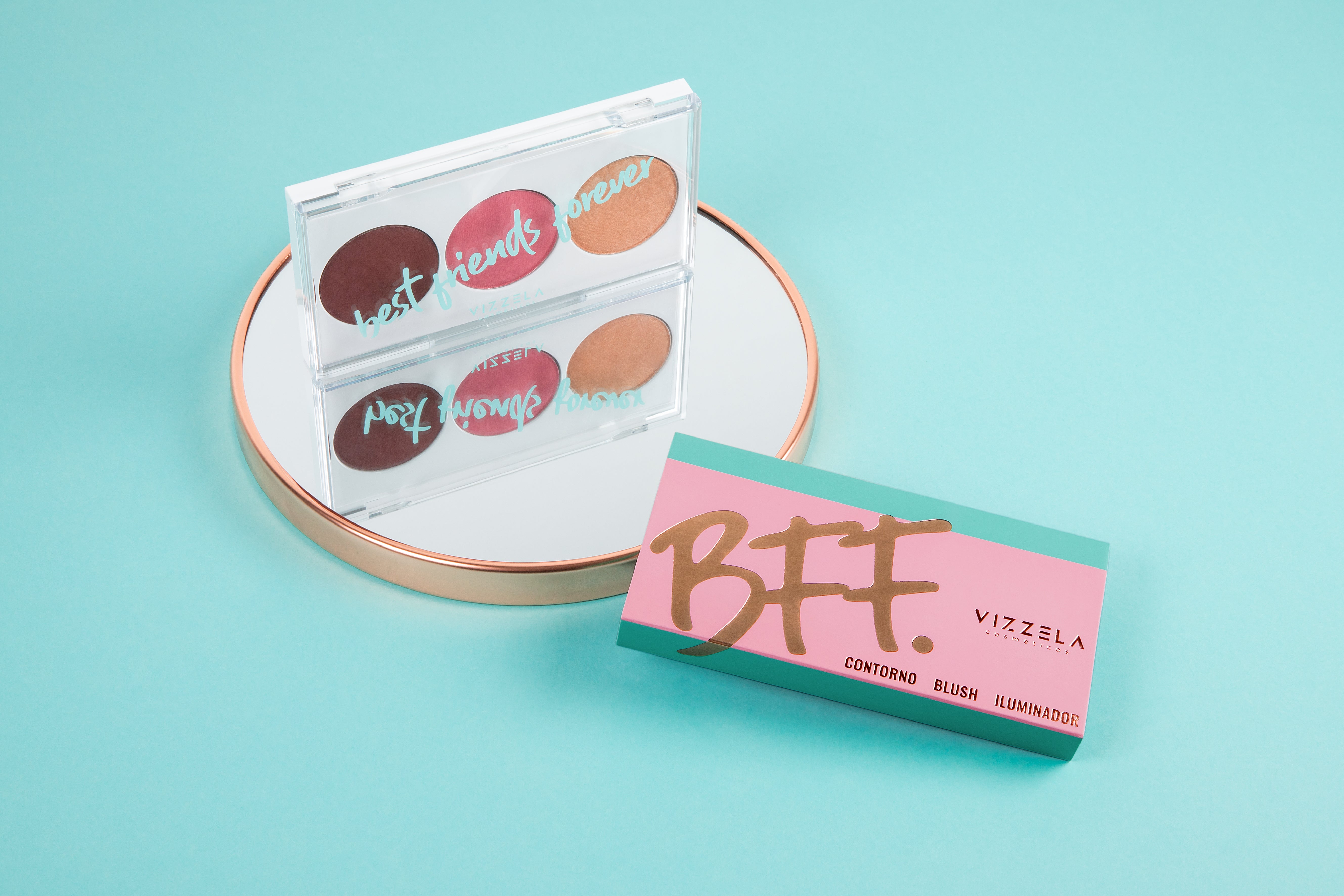 Paleta BFF - Blush/Contorno/Iluminador