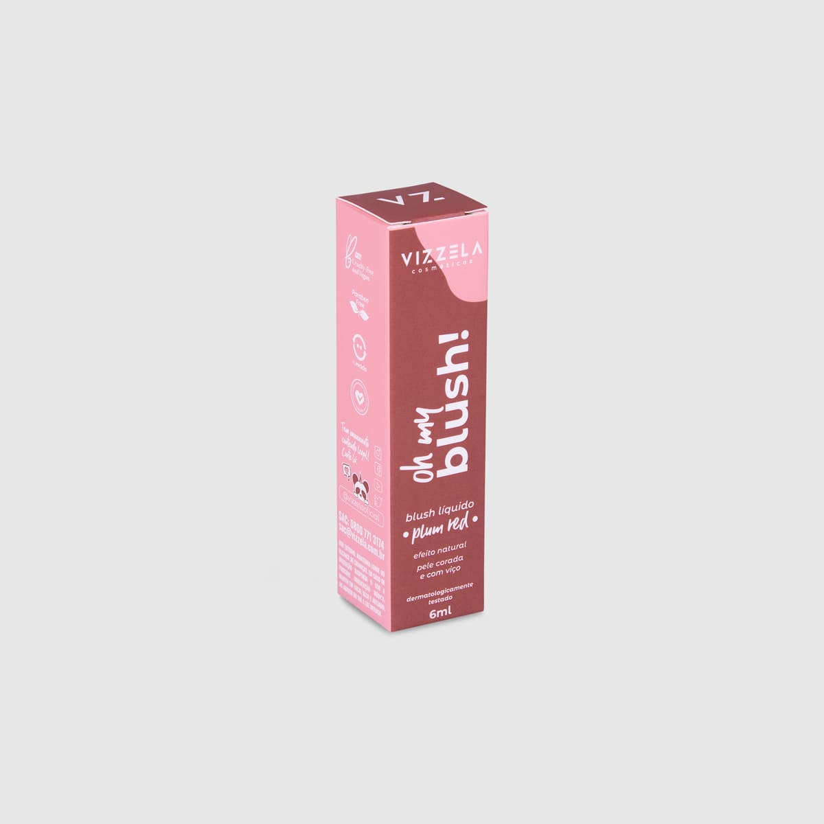 Oh my blush líquido - Vizzela Cor 04 – plum red