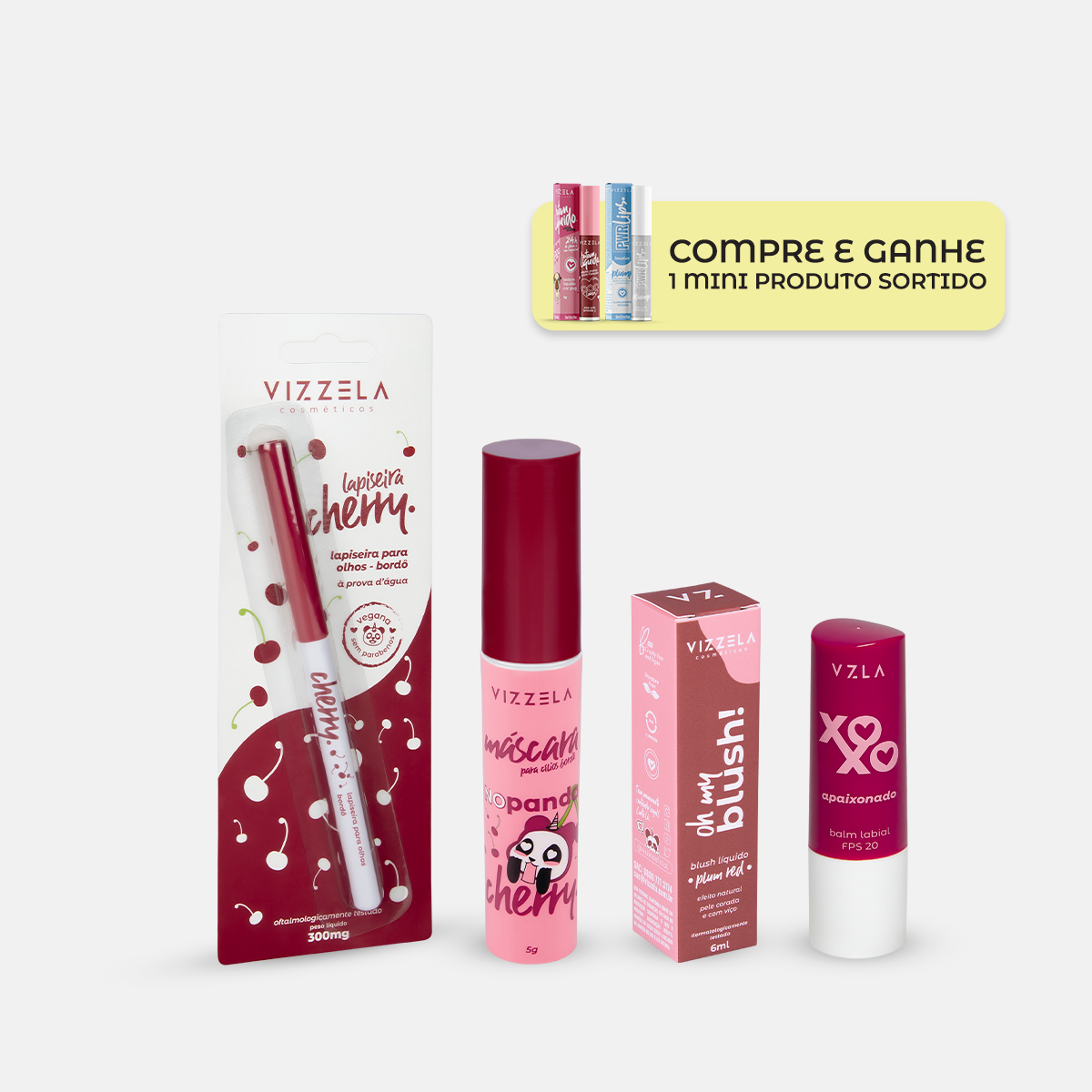 Kit Cherry Makeup 02 – Vizzela – Vizzela Cosméticos Kit Cherry Makeup 02 – Vizzela – Vizzela Cosméticos