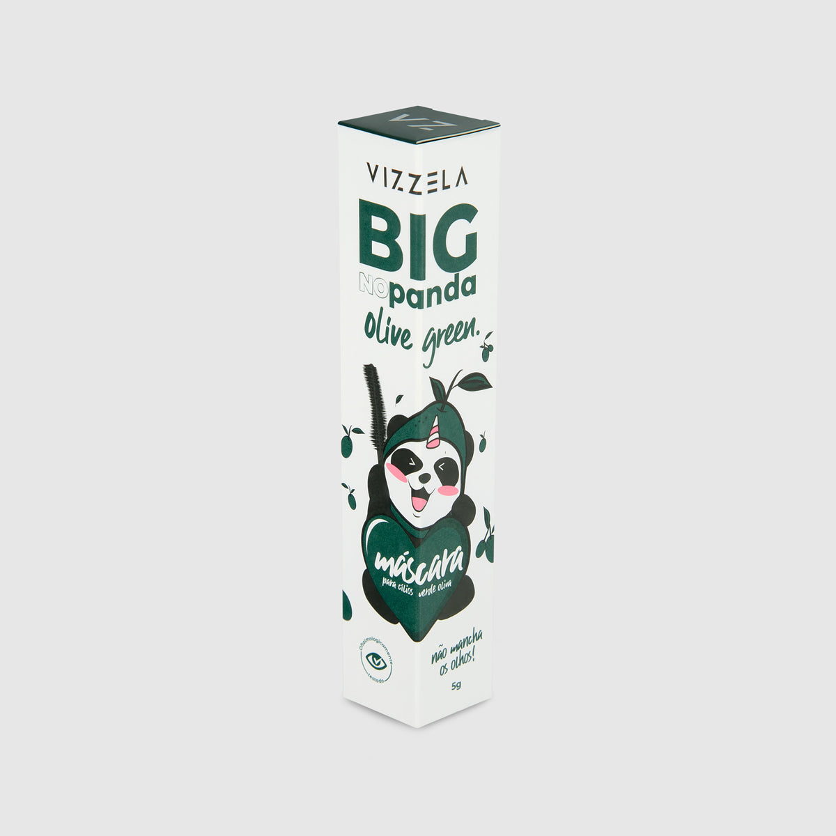Máscara Para Cílios Big No Panda Olive Green - Vizzela - Verde