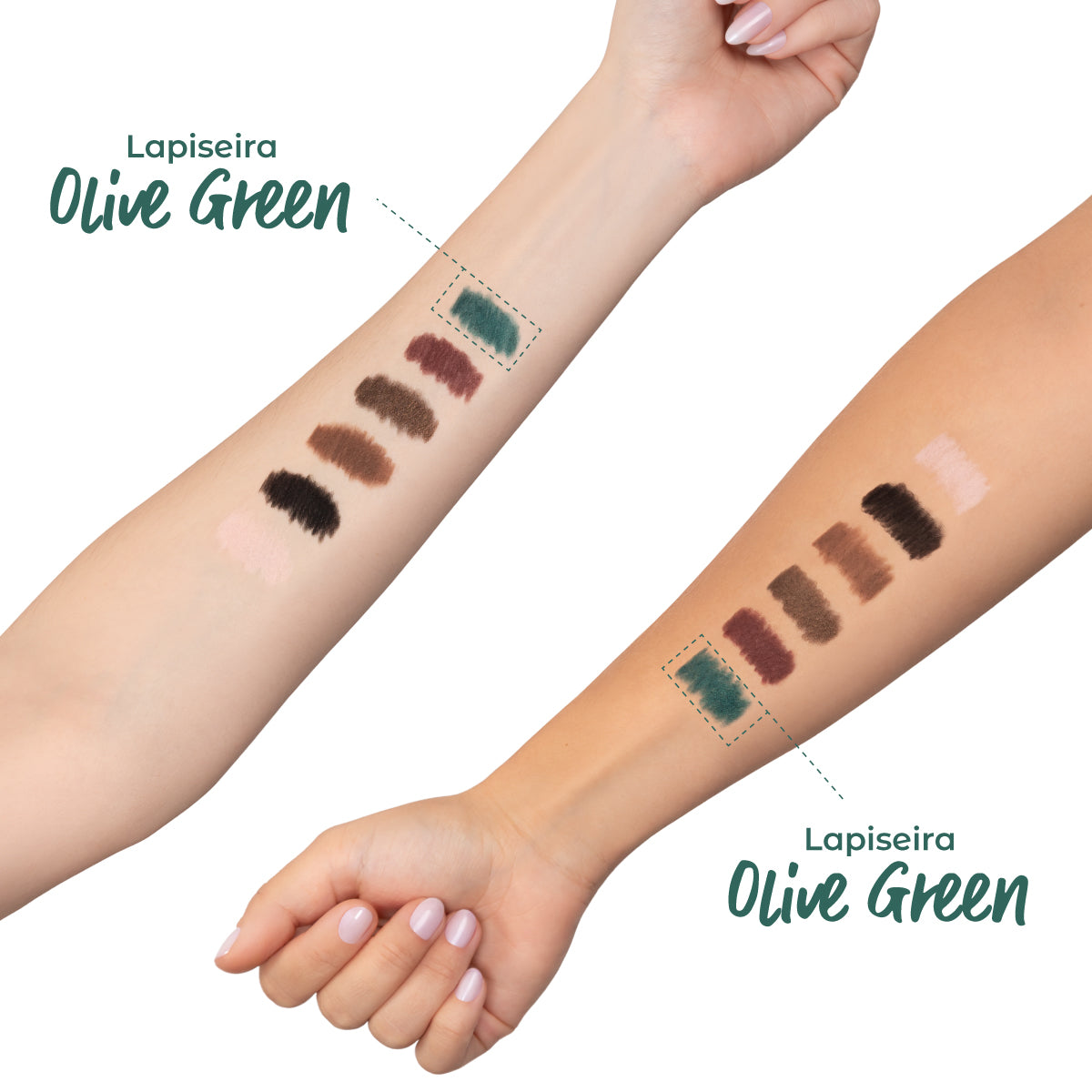 Lapiseira Para Olhos Olive Green - Vizzela - Verde Oliva Efeito Metalizado