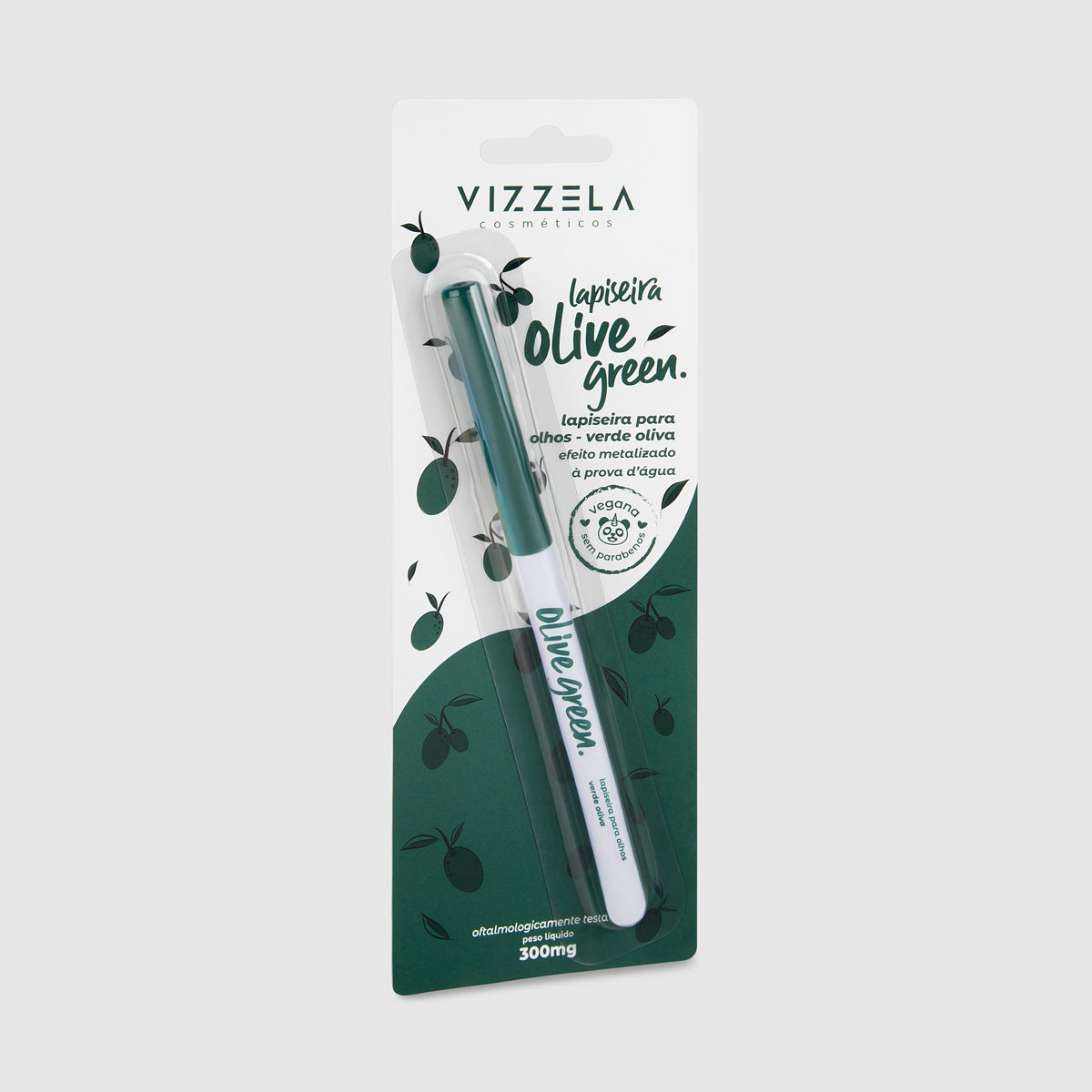 Lapiseira Para Olhos Olive Green - Vizzela - Verde Oliva Efeito Metalizado